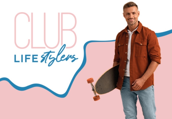 Club Lifestyler man met skateboard