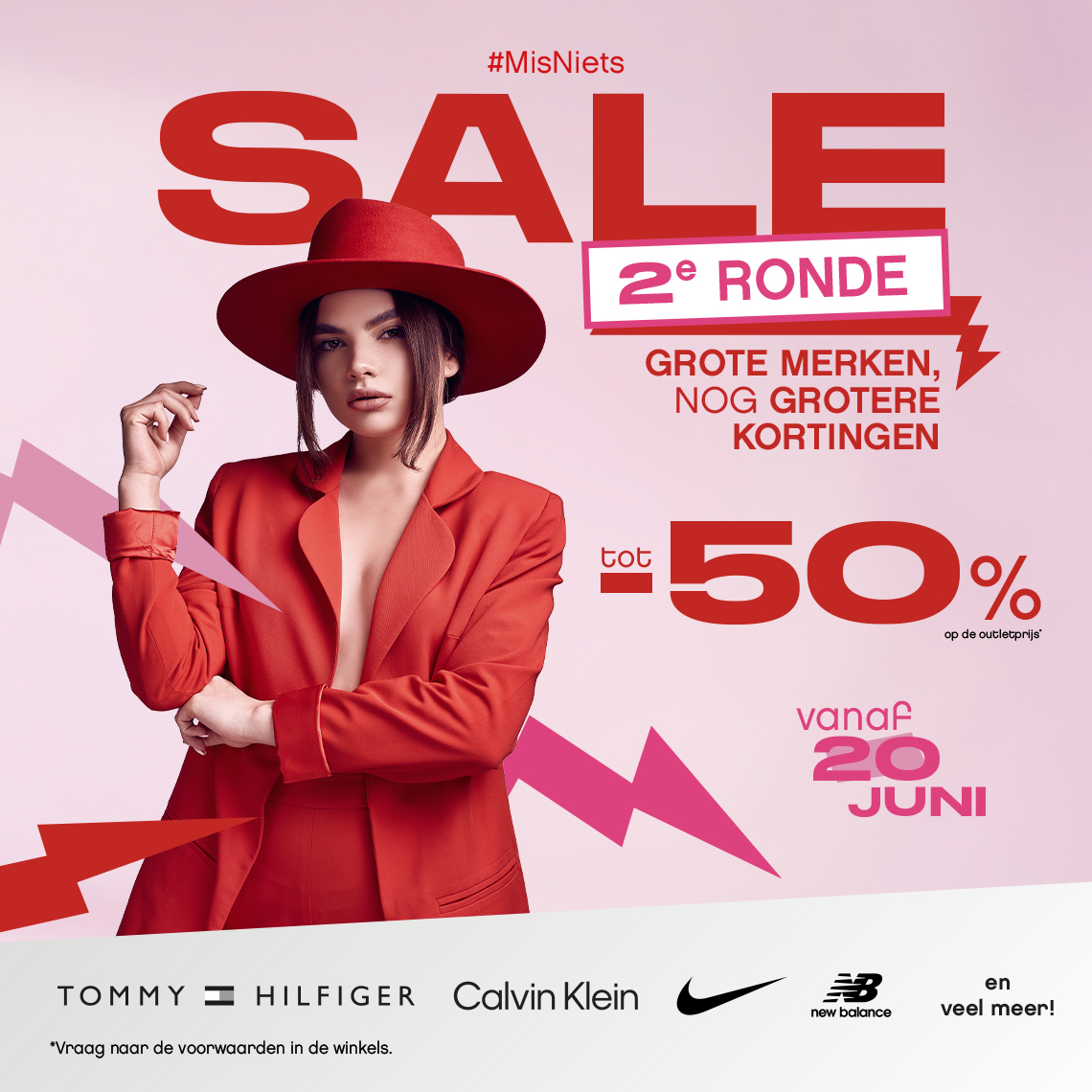 Vrouw gekleed in het rood
