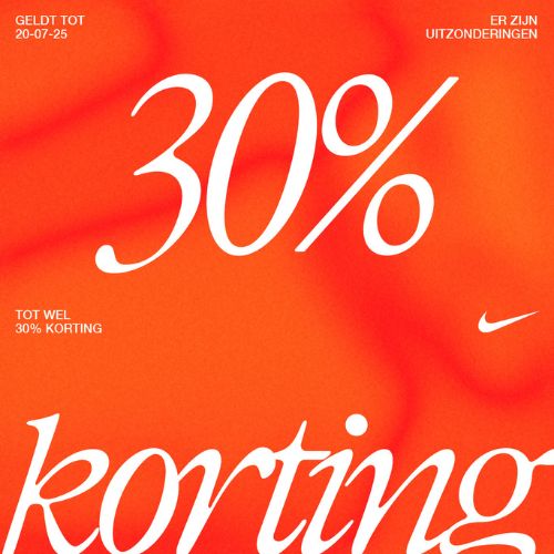 nike 30% korting