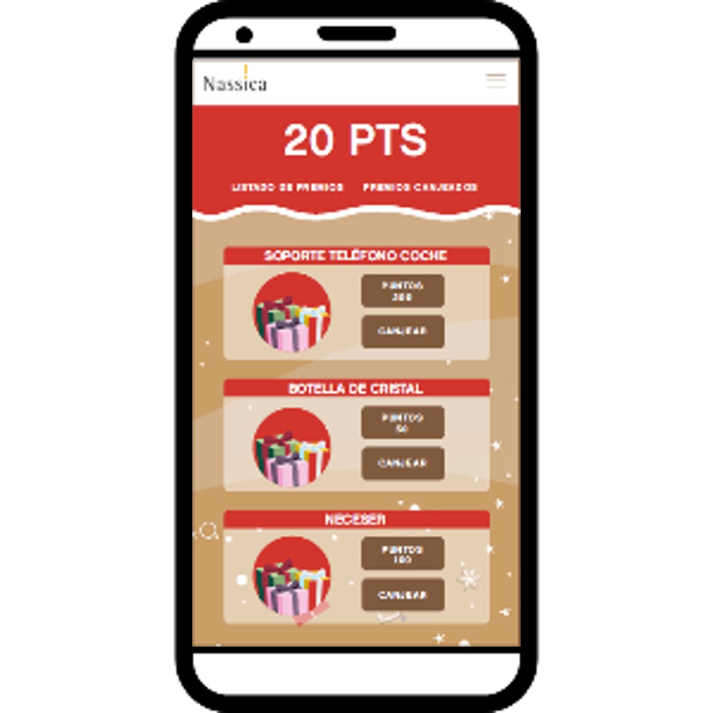 Track your points and prizes in the menu.